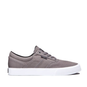 Supra Mens COBALT Low Top Shoes Grey/white | US-50064